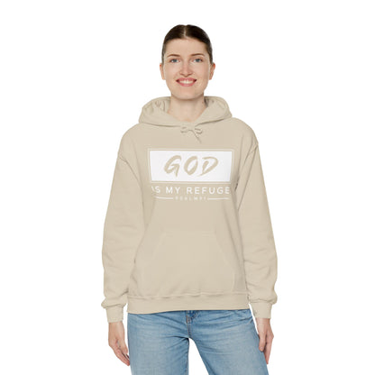 Christian Unisex Hooded Sweatshirt - God Is My Refuge Design