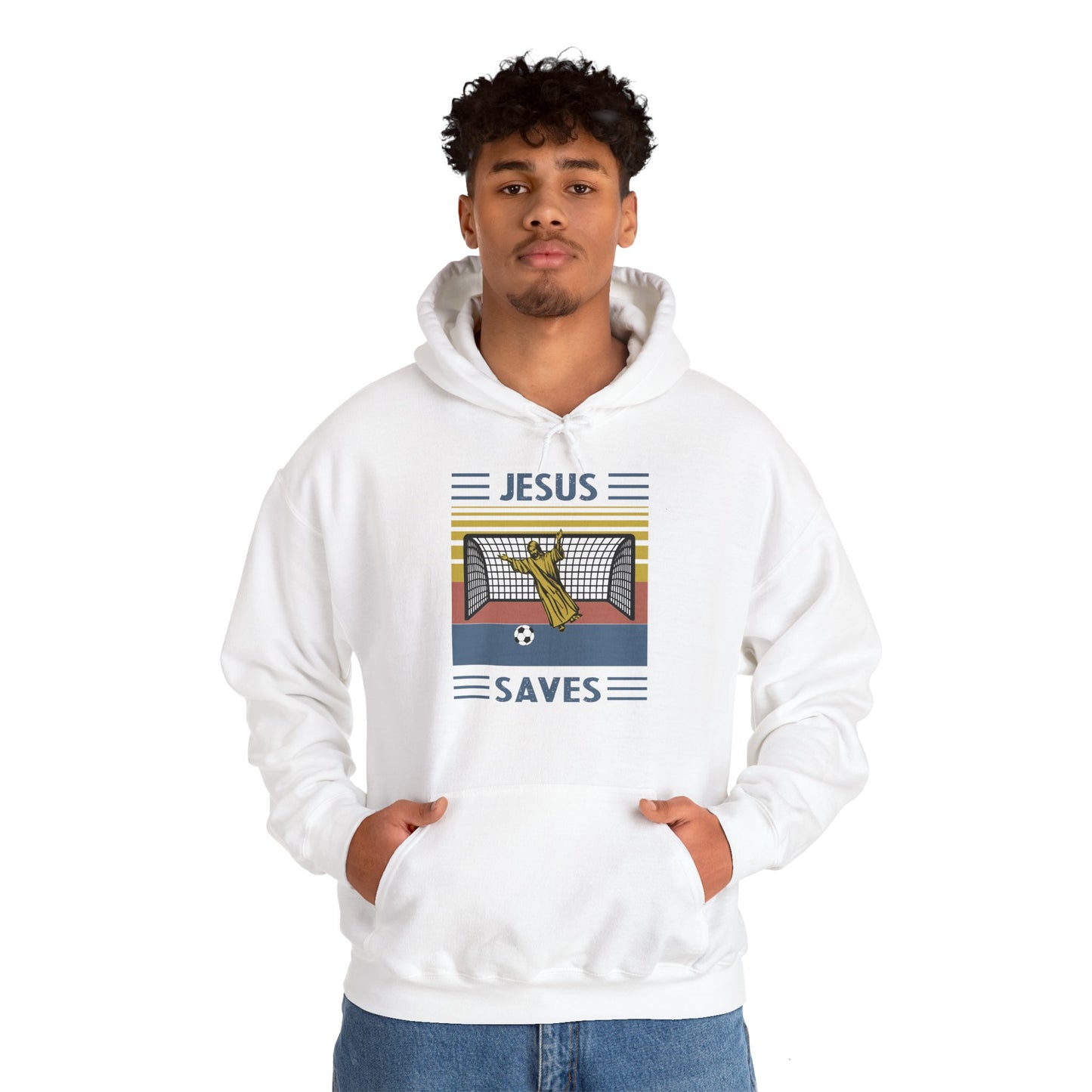 Christian Unisex Hooded Sweatshirt - Jesus Saves Design