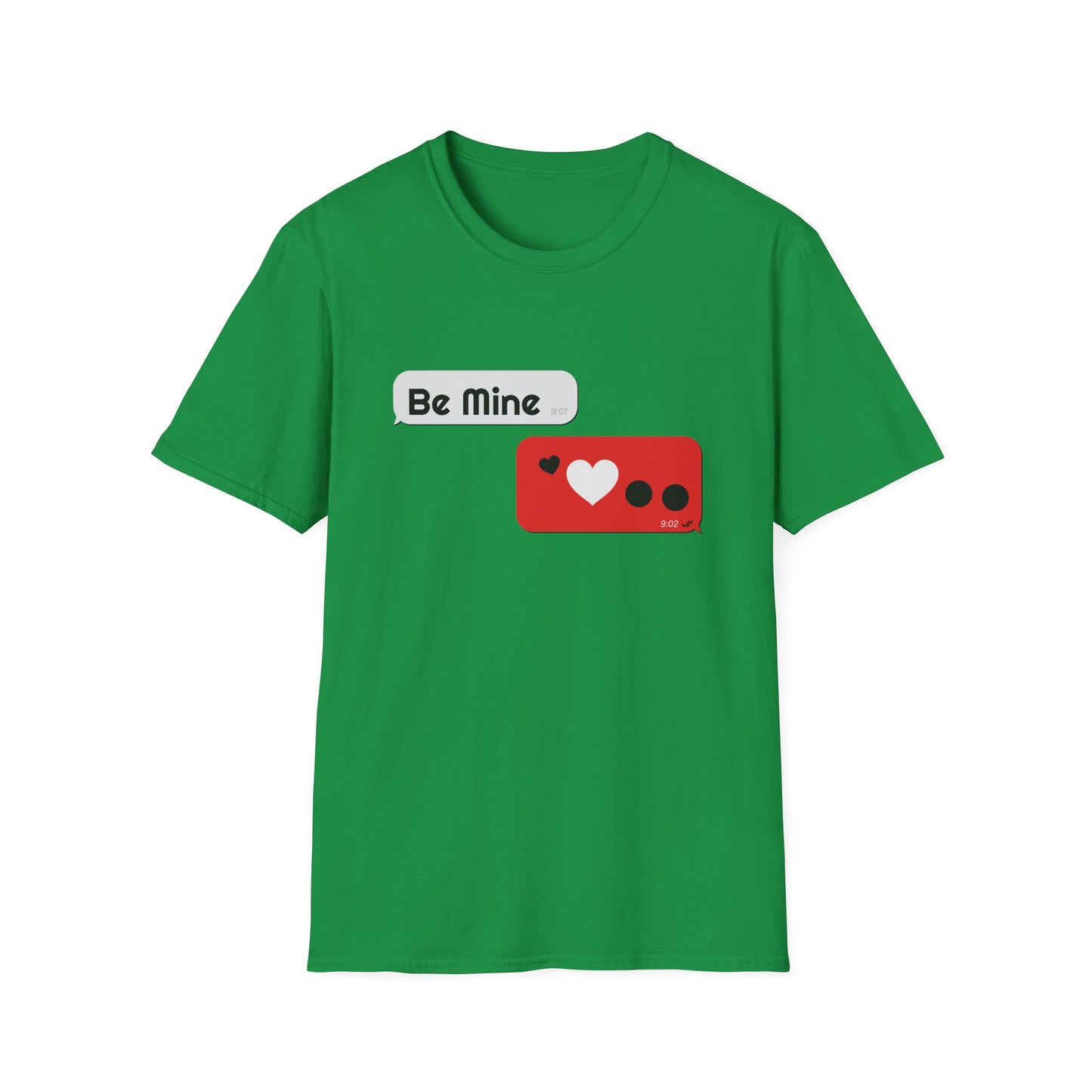 Valentine's Day Unisex T-Shirt - Be Mine Chat Bubble Design