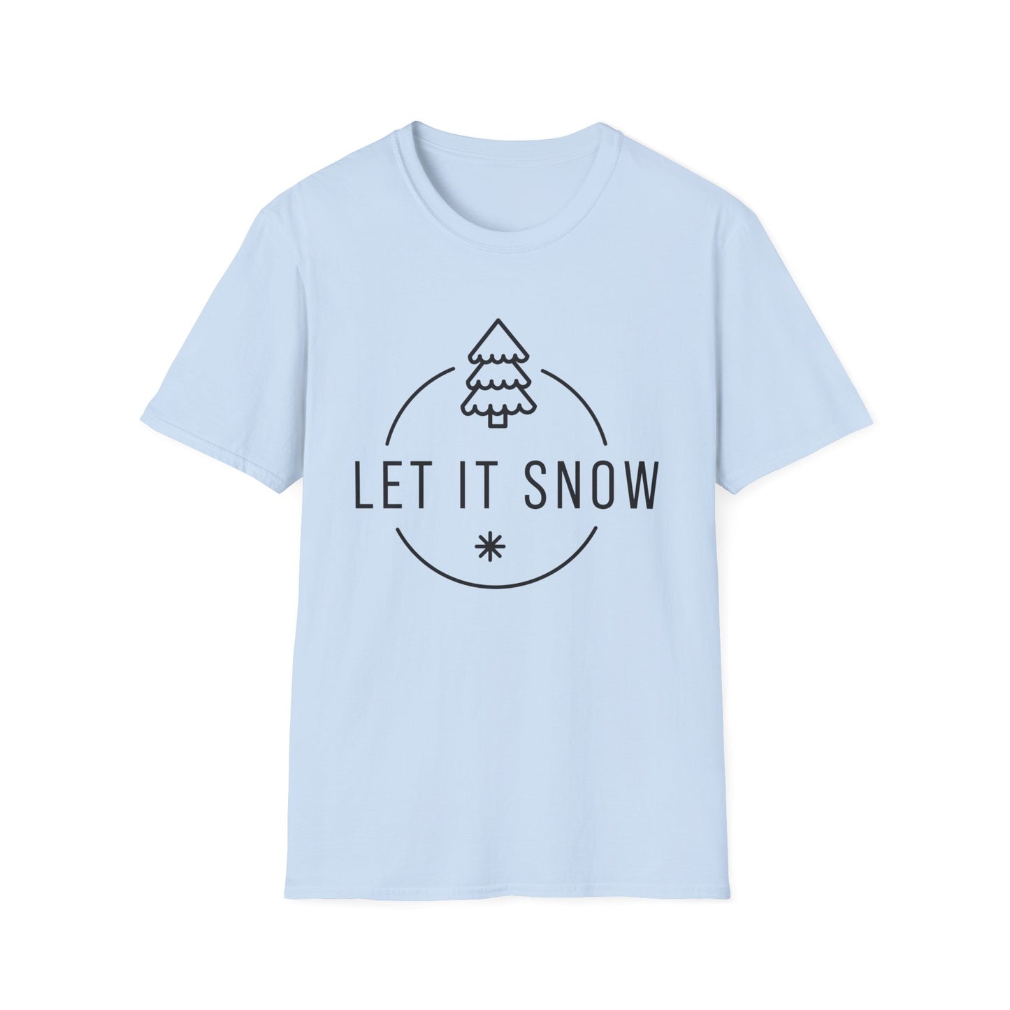 Christmas Unisex T-Shirt - Let It Snow Design