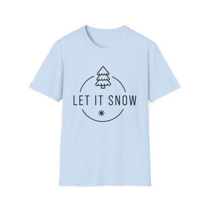 Christmas Unisex T-Shirt - Let It Snow Design