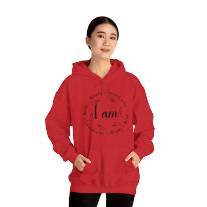 Motivational Unisex Hooded Sweatshirt - I Am Very Much On Time Design