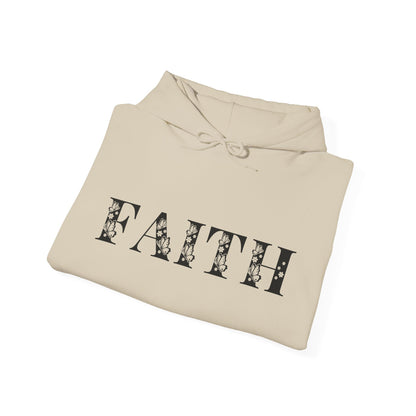 Christian Unisex Hooded Sweatshirt - Faith Black Design