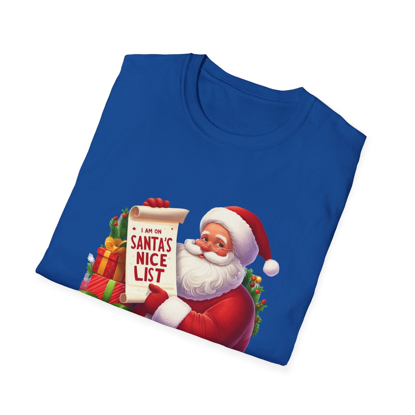 Christmas Unisex T-Shirt - Santa's Nice List Design