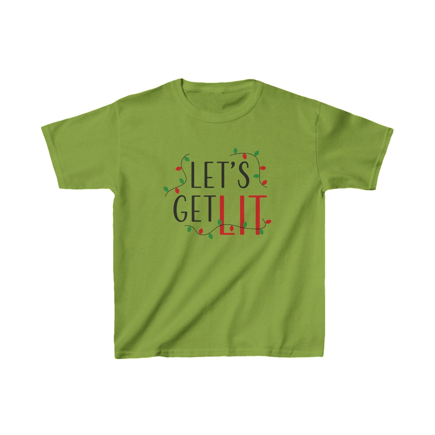 Christmas Unisex Kids T-Shirt - Let's Get Lit Design