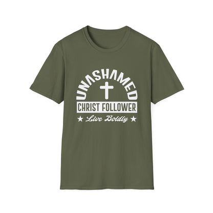 Christian Unisex T-Shirt - Unashamed Christ Follower Design