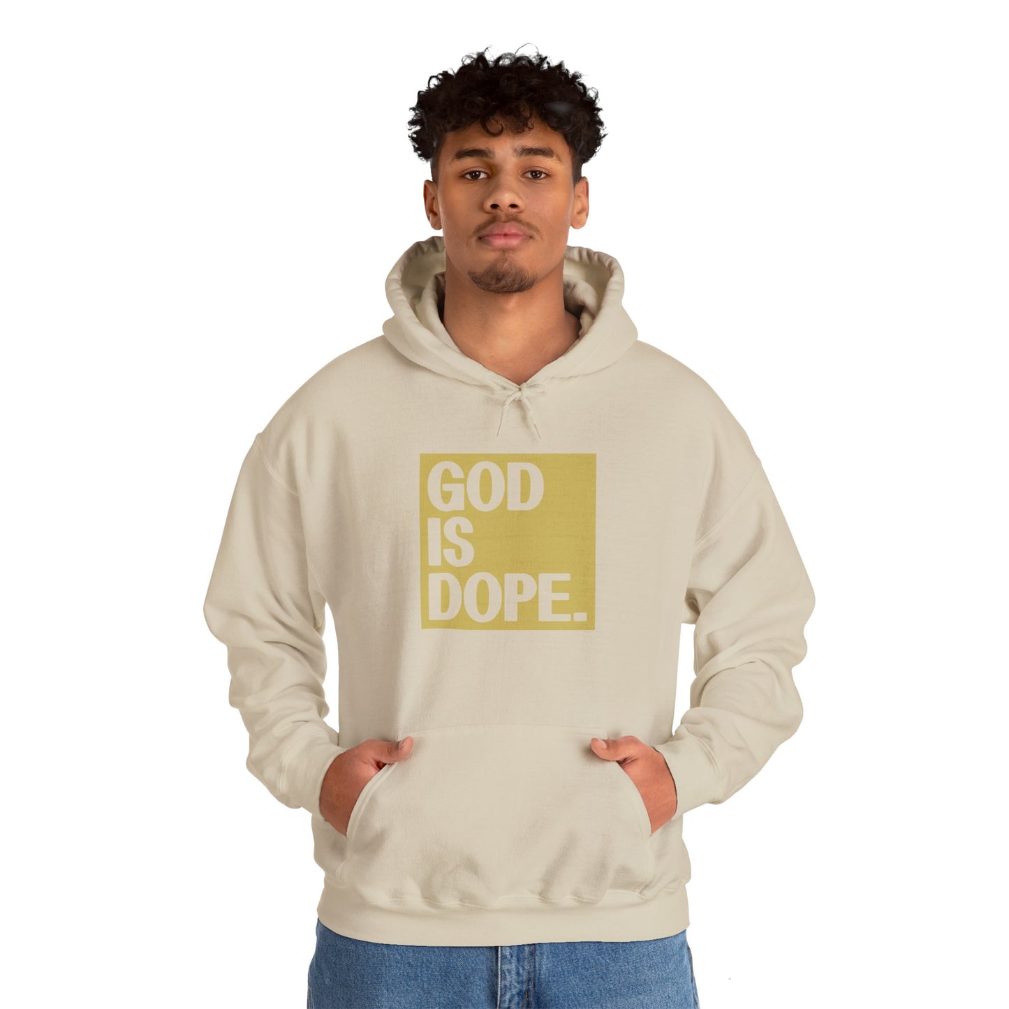 Christian Unisex Hooded Sweatshirt - God Is Dope Design