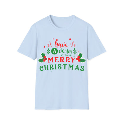 Christmas Unisex T-Shirt - Have A Very Merry Xmas Design