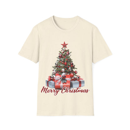 Christmas Unisex T-Shirt - Xmas Tree and Presents Design