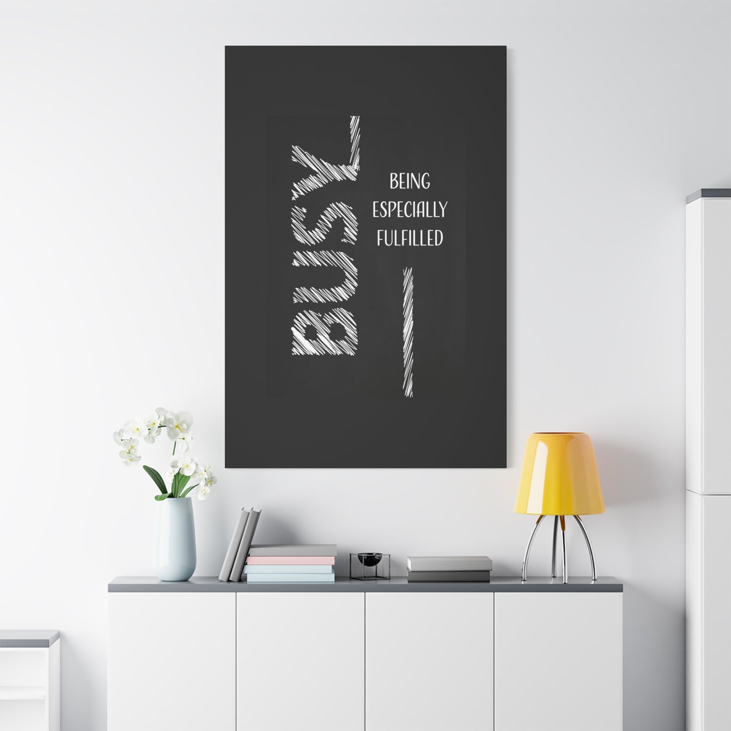 Motivational Matte Canvas, Stretched, 1.25" - Busy Being Especially Fulfilled Design