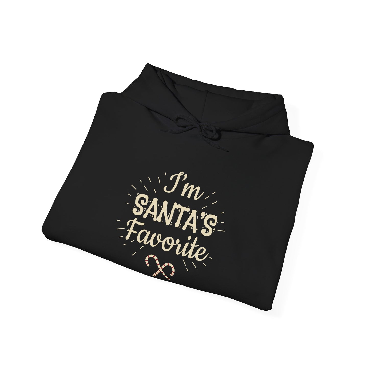 Christmas Unisex Hooded Sweatshirt - I'm Santa's Favorite Design