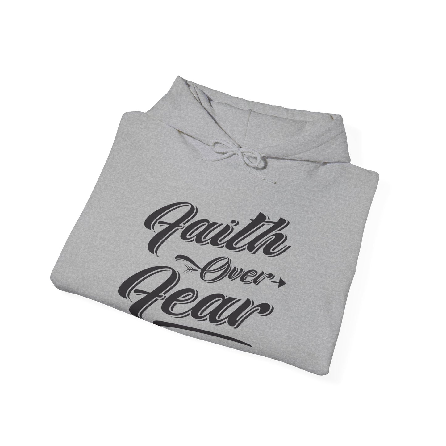 Christian Unisex Hooded Sweatshirt - Faith Over Fear Design