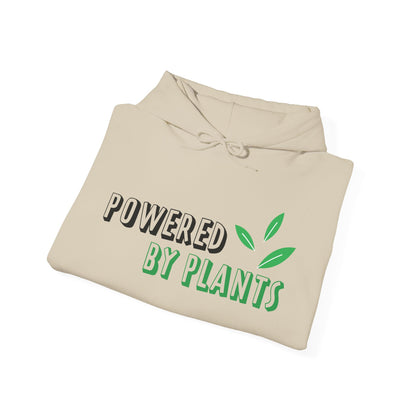 Motivational Unisex Hooded Sweatshirt - Powered By Plants Design