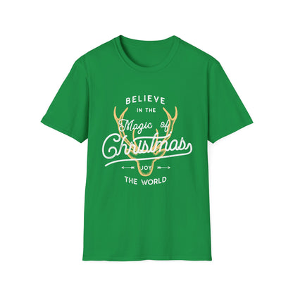 Christmas Unisex T-Shirt - Believe In The Magic Of Christmas Design