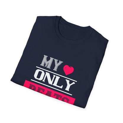 Valentine's Day Unisex T-Shirt - My Heart Only Beats For Him Design