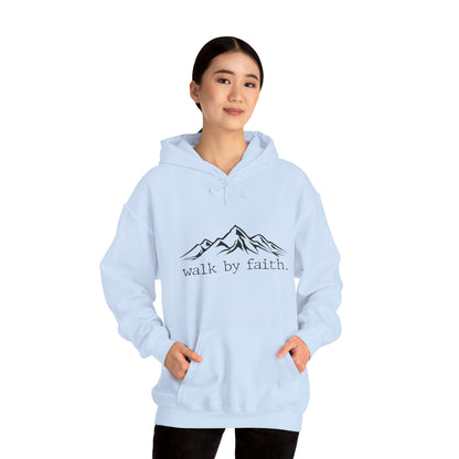 Christian Unisex Hooded Sweatshirt - Walk By Faith Design