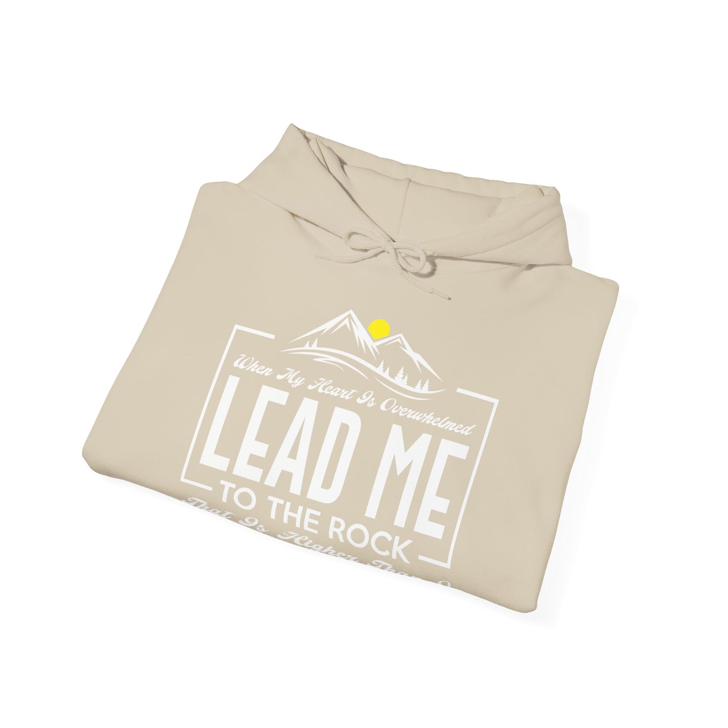 Christian Unisex Hooded Sweatshirt - Lead Me To The Rock Design