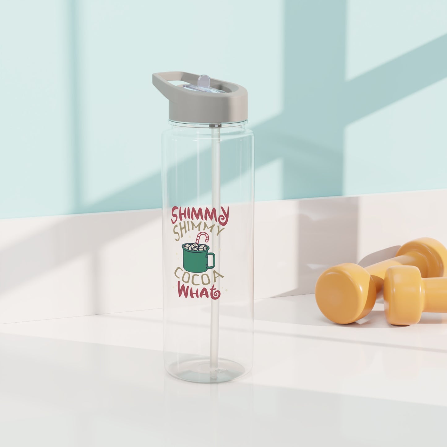 Tritan Water Bottle - Shimmy Shimmy Cocoa What Design