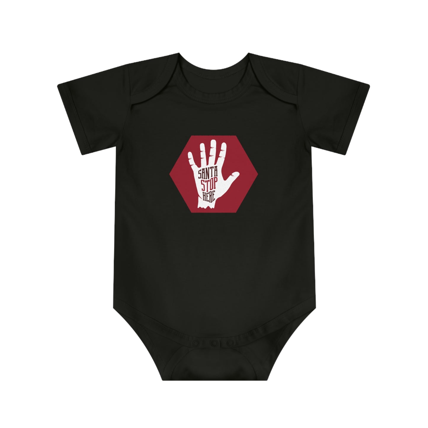 Christmas Baby Bodysuit - Santa Stop Here Design