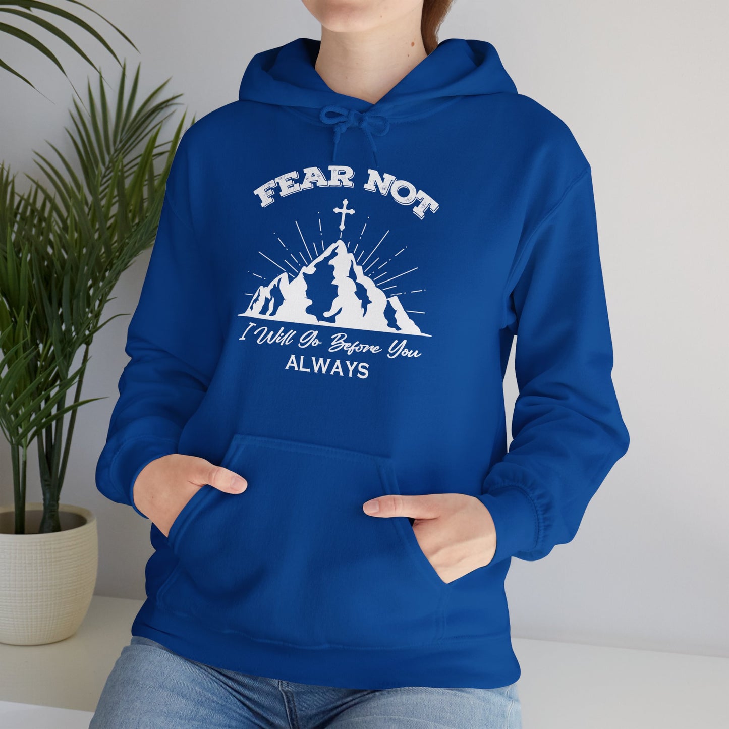 Christian Unisex Hooded Sweatshirt - Fear Not I Will Go Before You Design