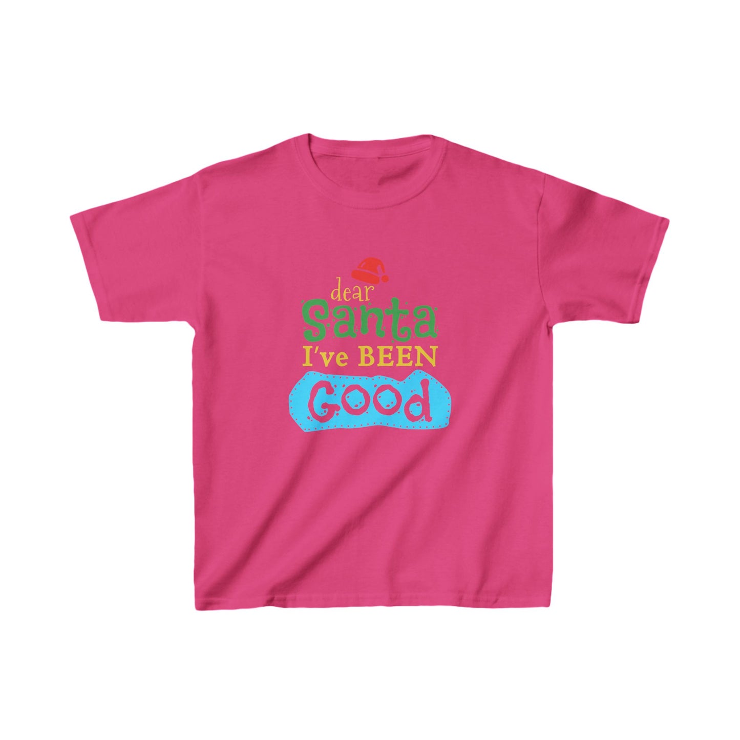 Christmas Unisex Kids T-Shirt - Dear Santa I've Been Good Design