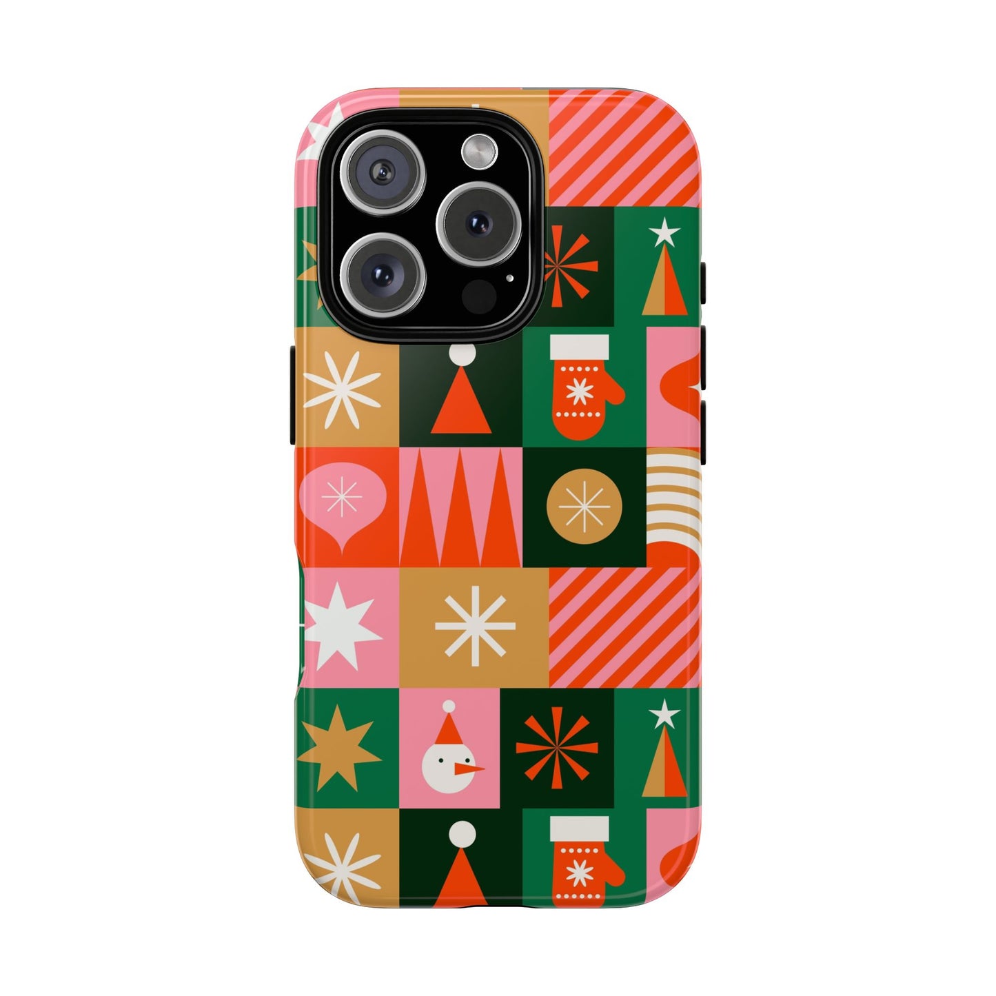 Christmas Tough Cases for iPhone - Snowman & Hat Pattern Design