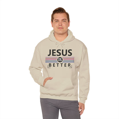 Christian Unisex Hooded Sweatshirt - Jesus Is Better Design