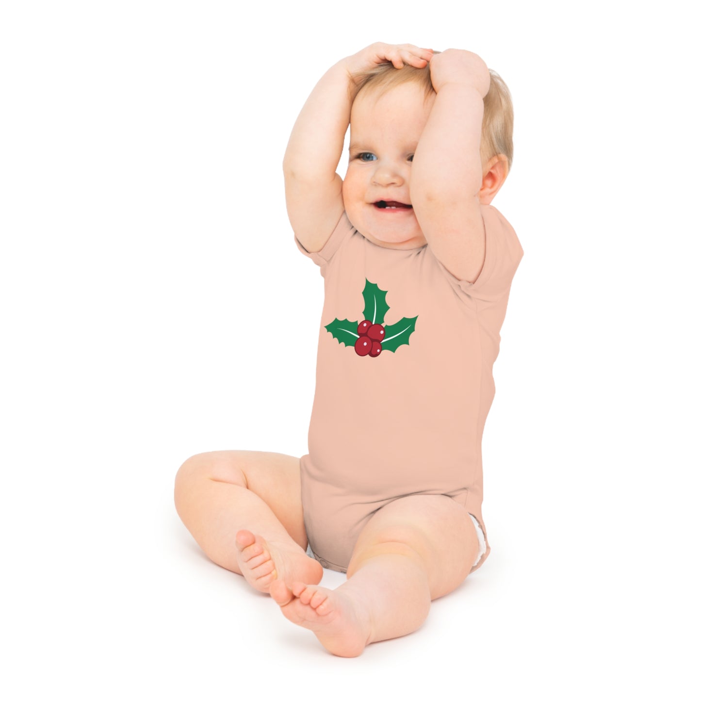 Christmas Baby Bodysuit - Mistletoe Design