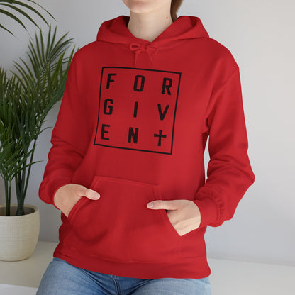 Christian Unisex Hooded Sweatshirt - Forgiven Cross Design