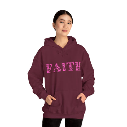 Christian Unisex Hooded Sweatshirt - Faith Pink Design