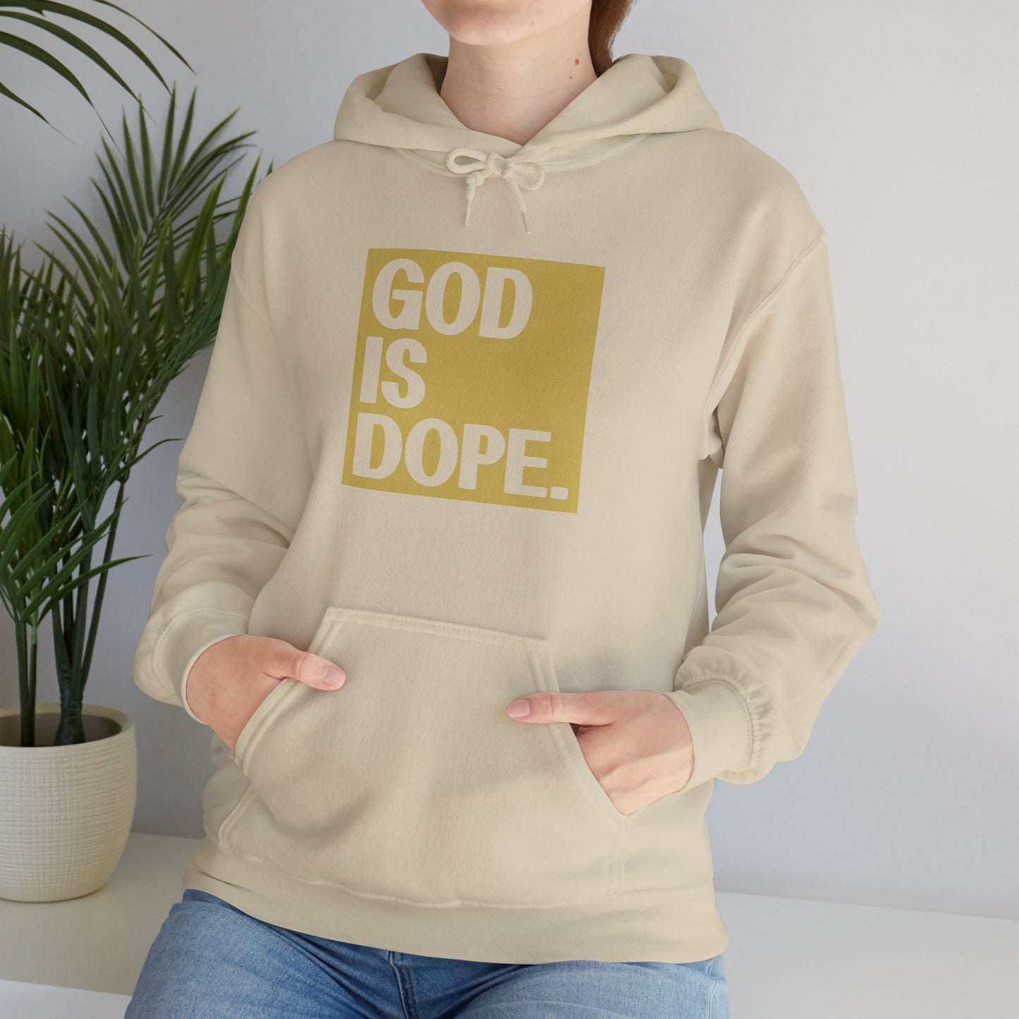 Christian Unisex Hooded Sweatshirt - God Is Dope Design