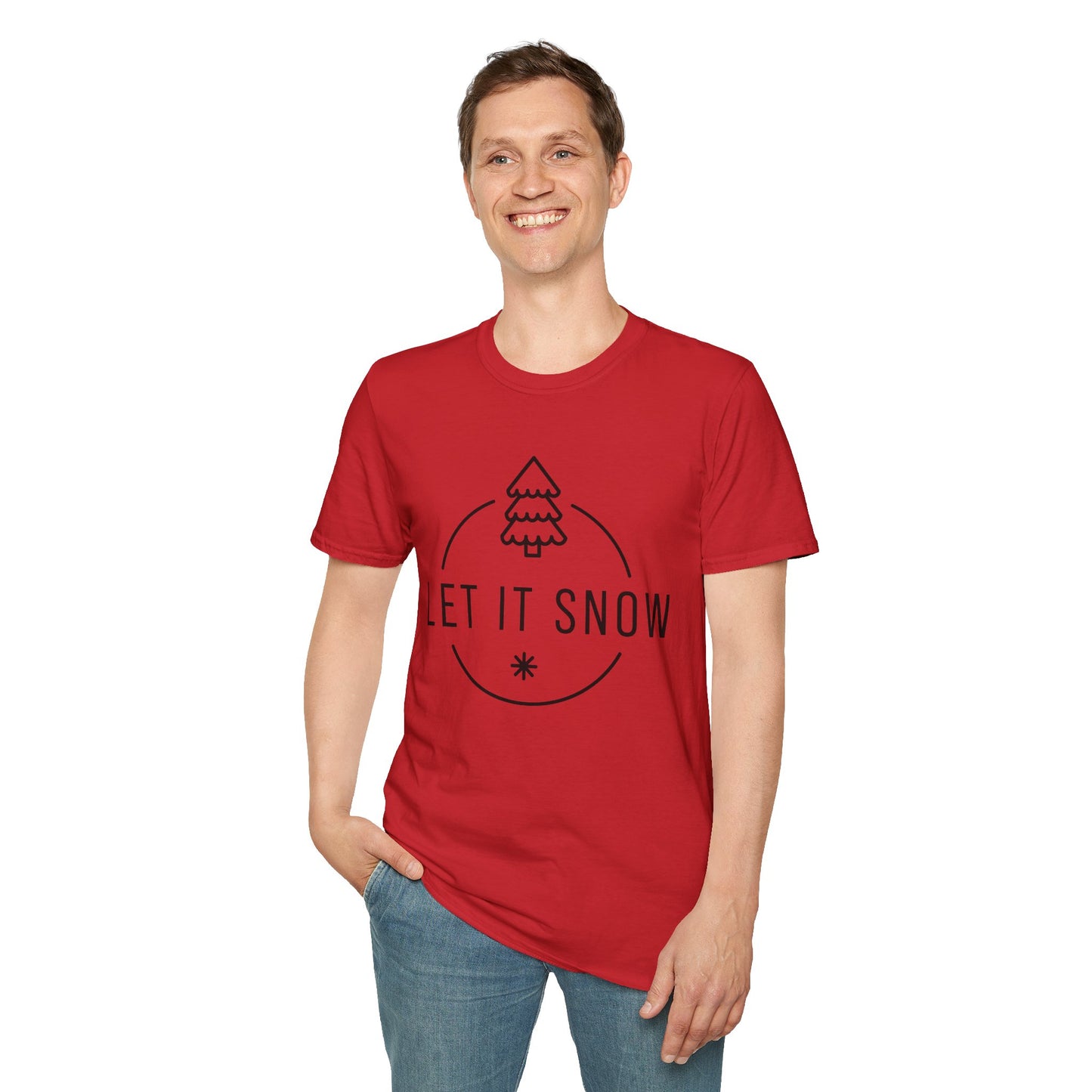 Christmas Unisex T-Shirt - Let It Snow Design