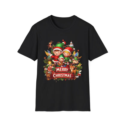 Christmas Unisex T-Shirt - Xmas Elves Design