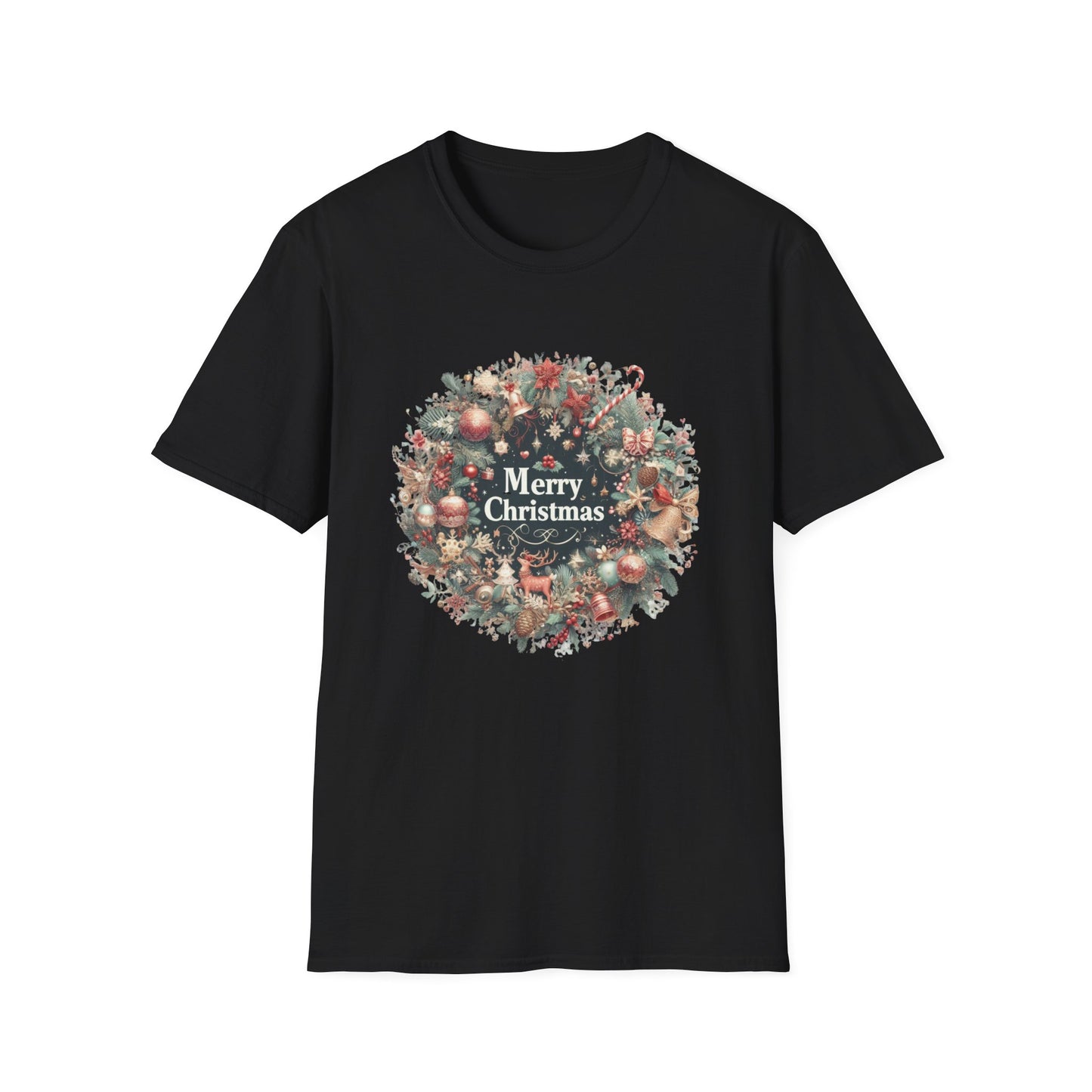 Christmas Unisex T-Shirt - Xmas Wreath Design