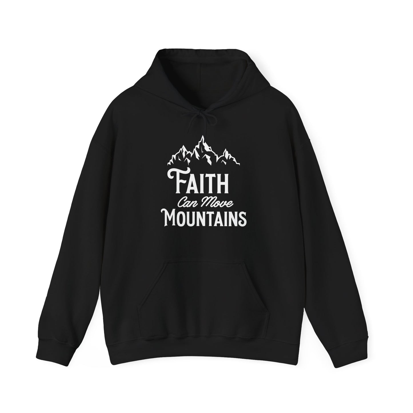 Christian Unisex Hooded Sweatshirt - Faith Can Move Mountains Design