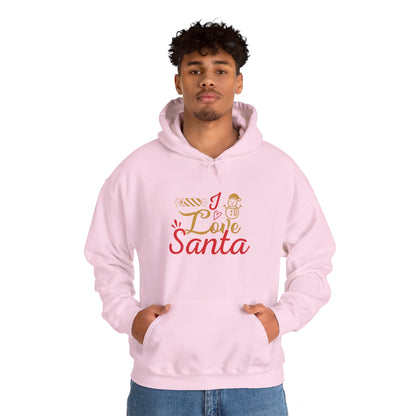 Christmas Unisex Hooded Sweatshirt - Love Santa Design