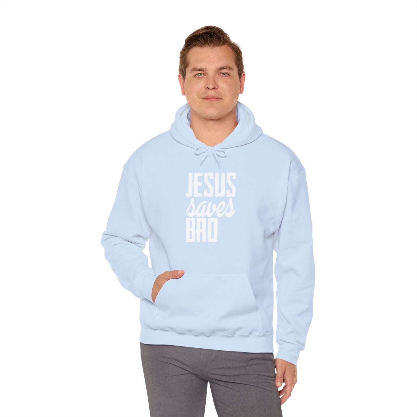 Christian Unisex Hooded Sweatshirt - Jesus Saves Bro Design