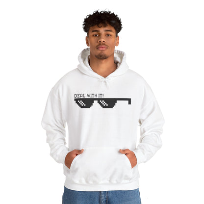 Motivational Unisex Hooded Sweatshirt - Deal With It Design