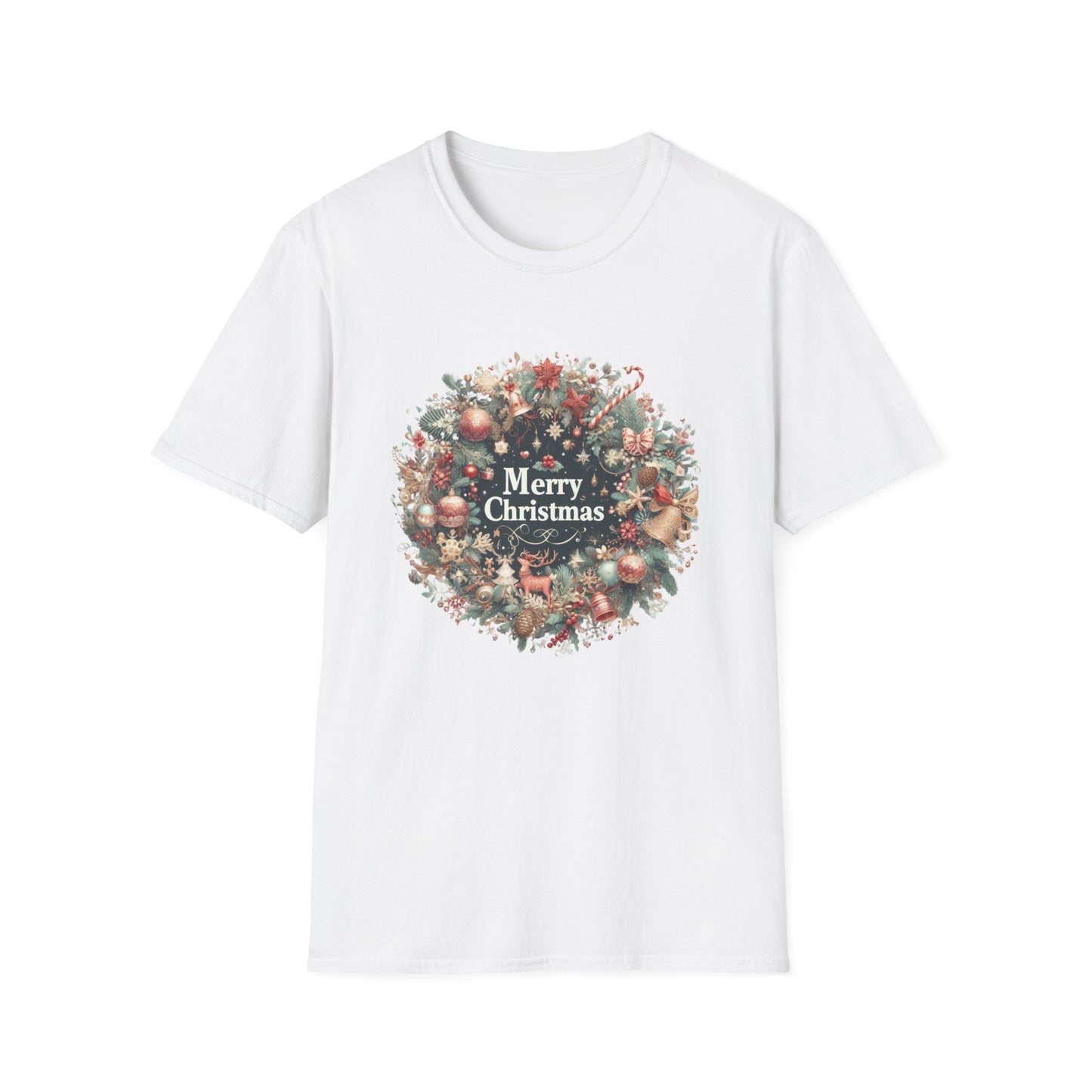 Christmas Unisex T-Shirt - Xmas Wreath Design