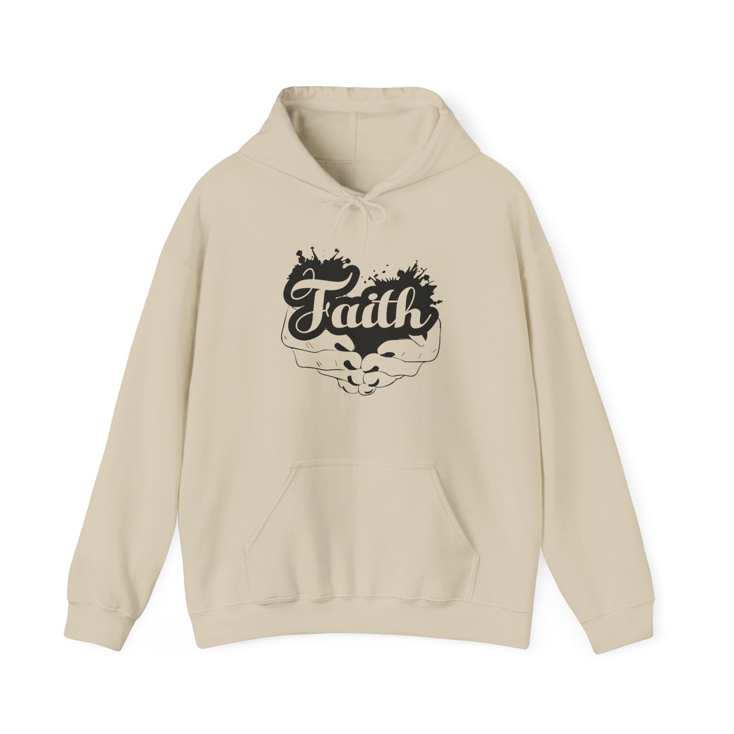 Christian Unisex Hooded Sweatshirt - Faith In Your Hands Design