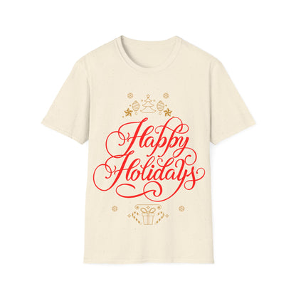 Christmas Unisex T-Shirt - Happy Holidays Design