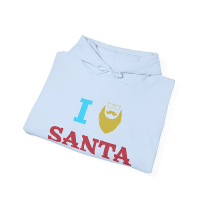 Christmas Unisex Hooded Sweatshirt - I Love Santa Design