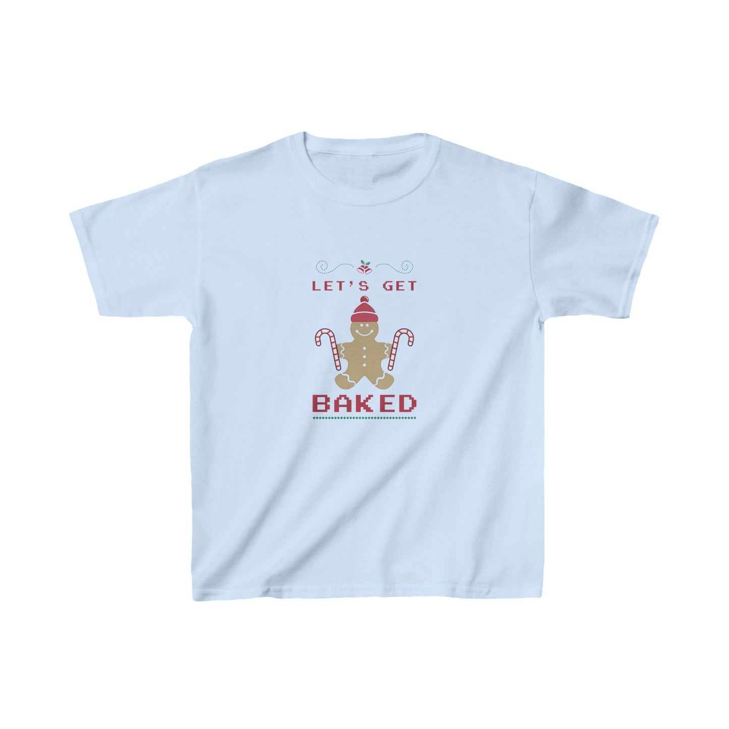 Christmas Unisex Kids T-Shirt - Let's Get Baked Design