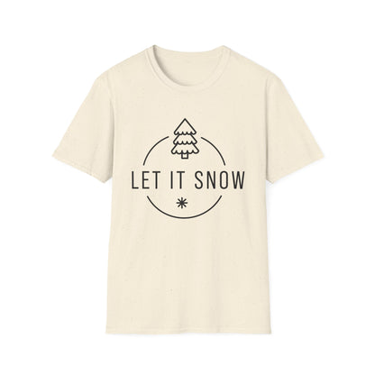 Christmas Unisex T-Shirt - Let It Snow Design