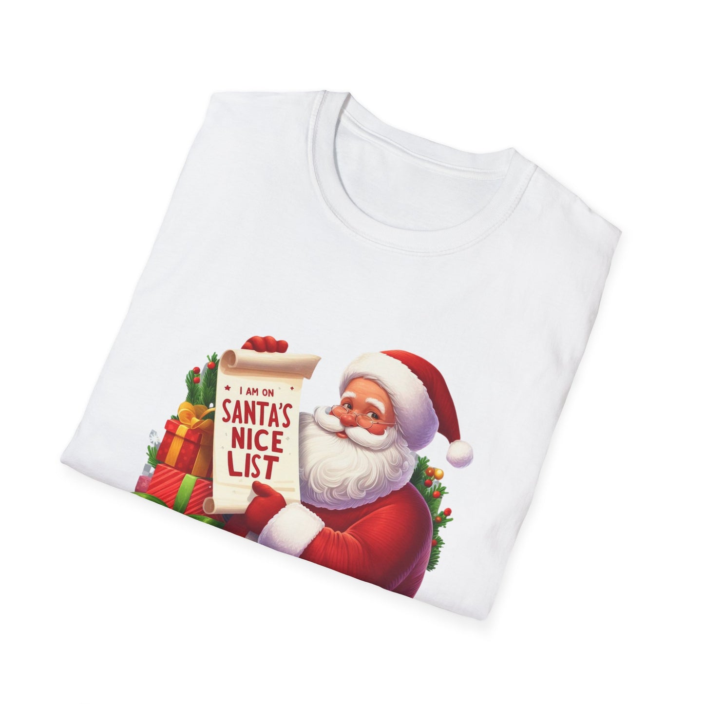 Christmas Unisex T-Shirt - Santa's Nice List Design