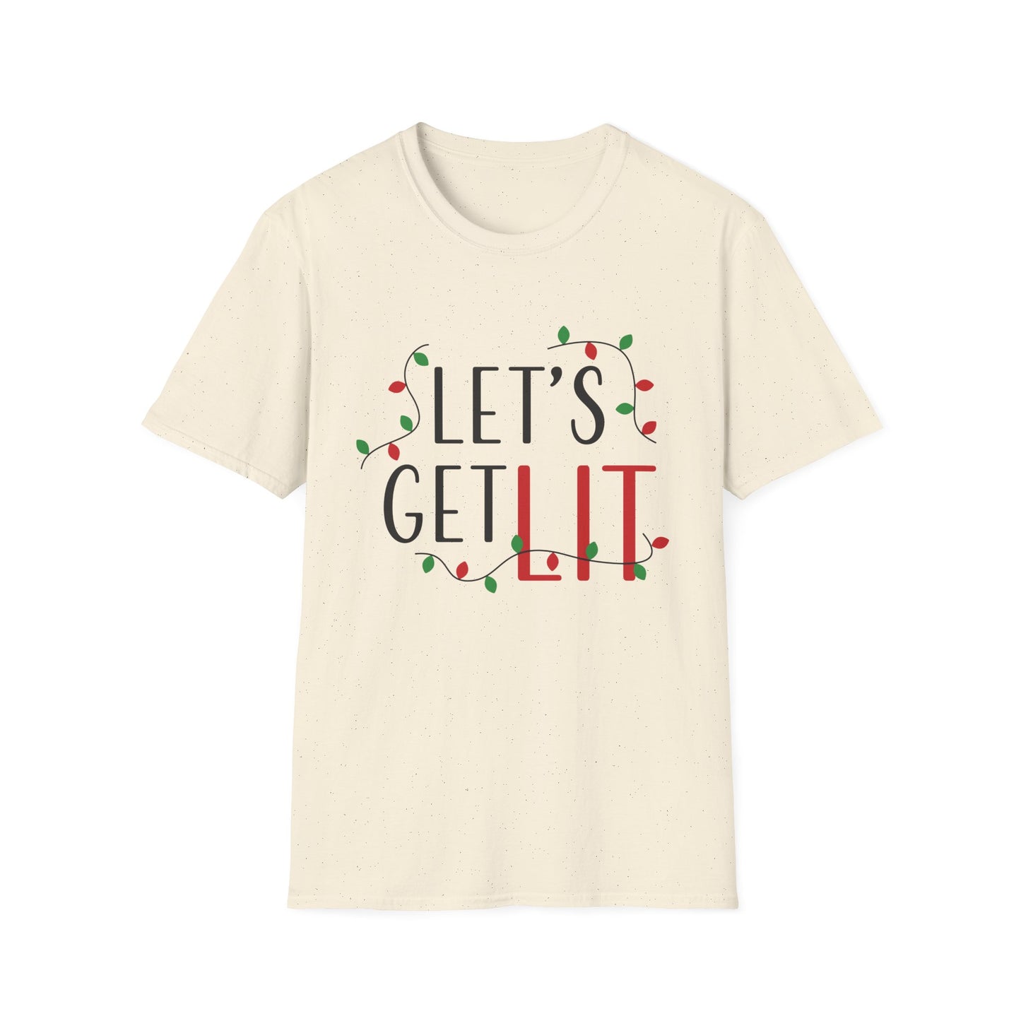 Christmas Unisex T-Shirt - Let's Get Lit Design