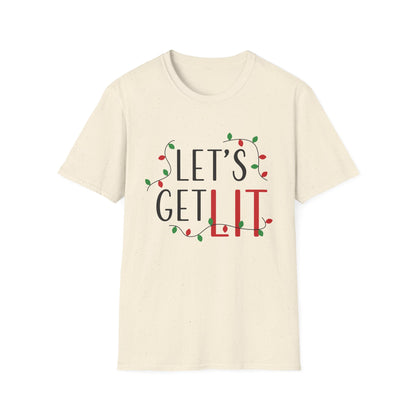 Christmas Unisex T-Shirt - Let's Get Lit Design