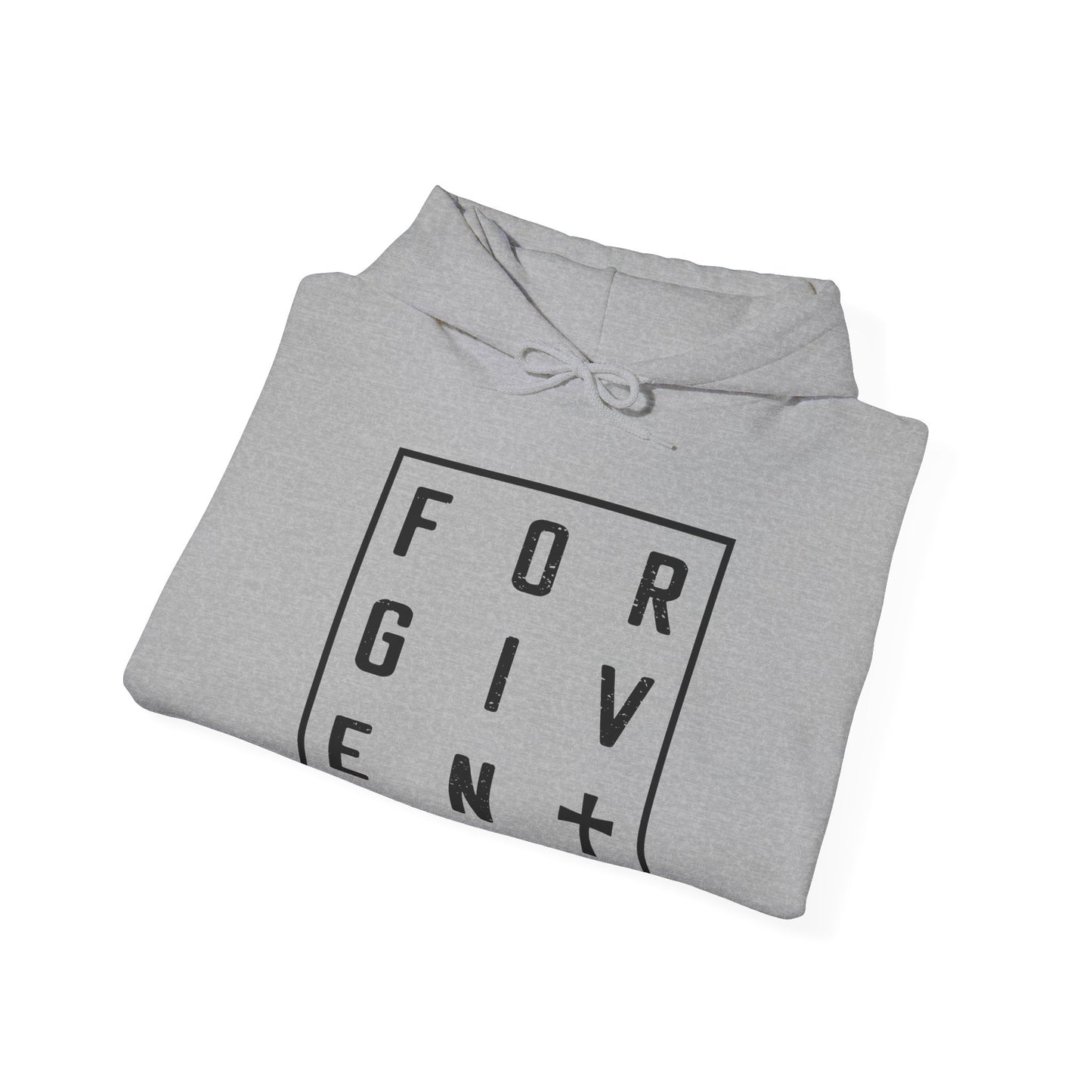 Christian Unisex Hooded Sweatshirt - Forgiven Cross Design