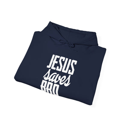 Christian Unisex Hooded Sweatshirt - Jesus Saves Bro Design