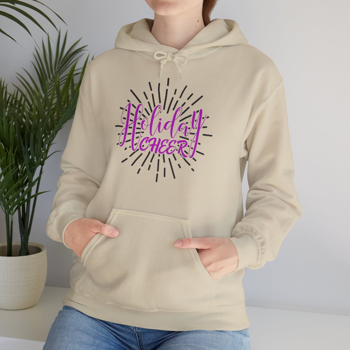 Christmas Unisex Hooded Sweatshirt - Holiday Cheer Design